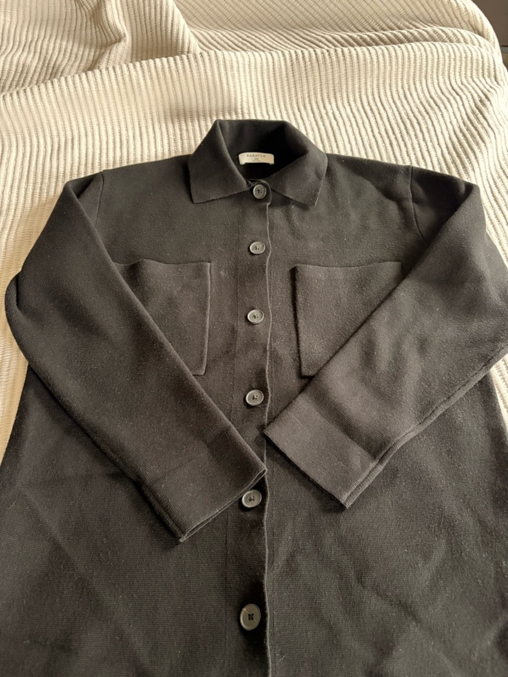 Babaton knit Black Button-Front Jacket